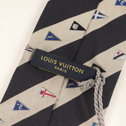 LOUIS VUITTON CUP 限定 国旗セイル レジメンタル シルク ネクタイ / イタリア製 クラヴァット