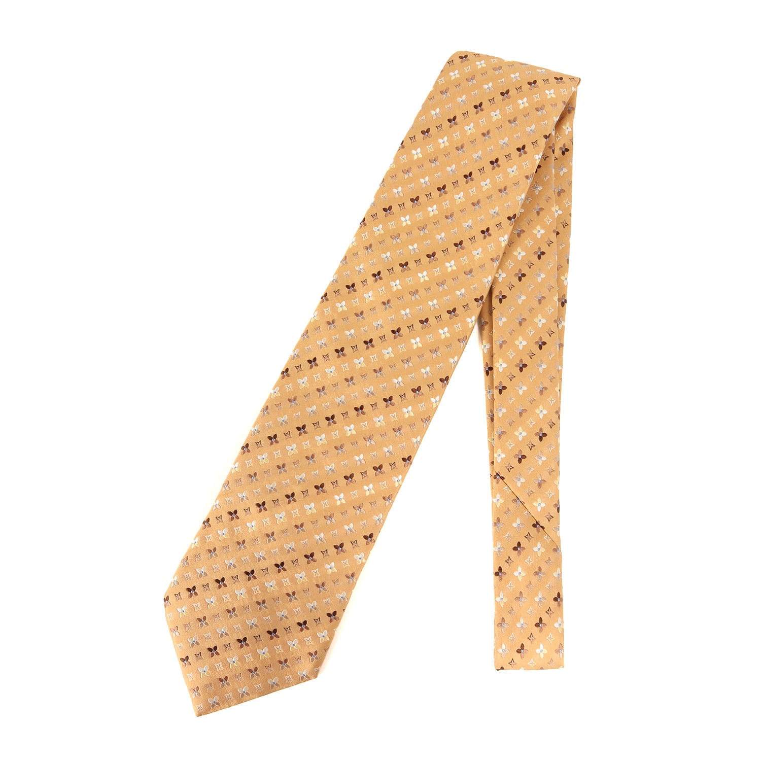 ⭐美品⭐LOUISVUITTON ルイヴィトン　ネクタイ　フラワー柄　シルク ルイヴィトンドット モノグラムフラワー ロゴ 青 メンズ