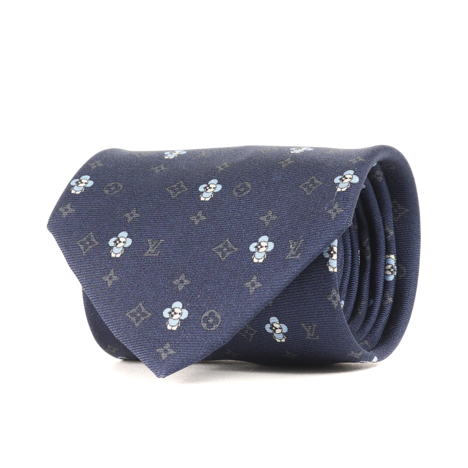 本物正規品 LOUIS VUITTON ヴィヴィエンヌ ネクタイ モノグラム 近年モデル] モノグラム ヴィヴィエンヌ シルク ネクタイ / イタリア製