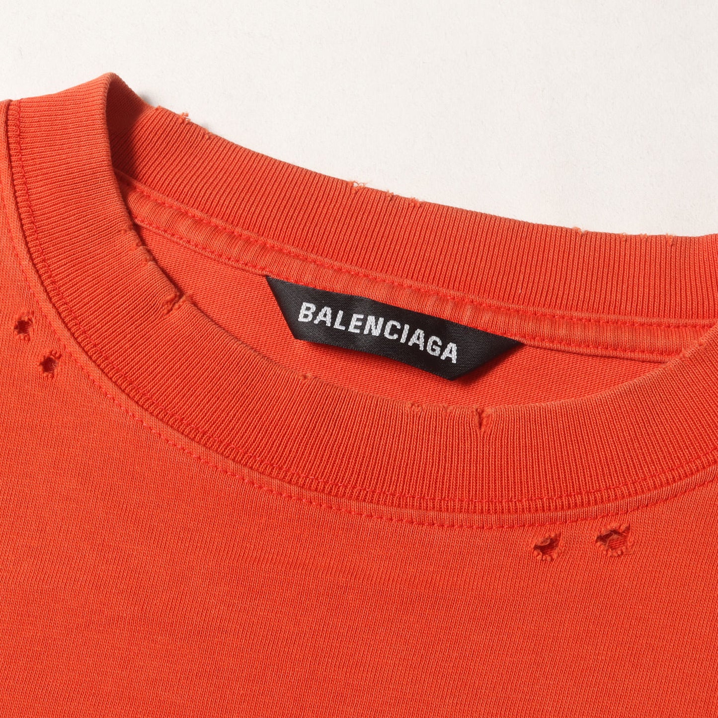 デストロイ加工 メッセージロゴ オーバーサイズ ロングスリーブ Ｔシャツ