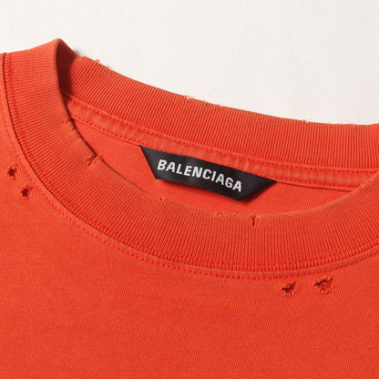 デストロイ加工 メッセージロゴ オーバーサイズ ロングスリーブ Ｔシャツ