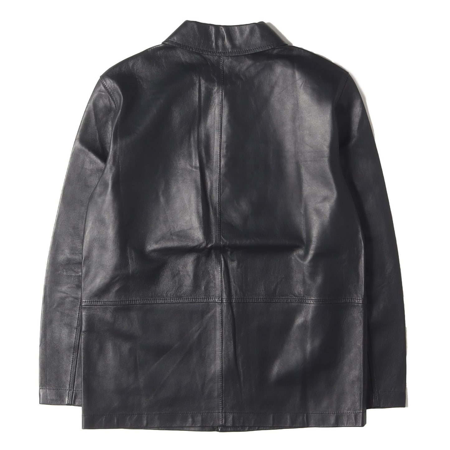 シープスキンレザー スナップボタン シャツジャケット