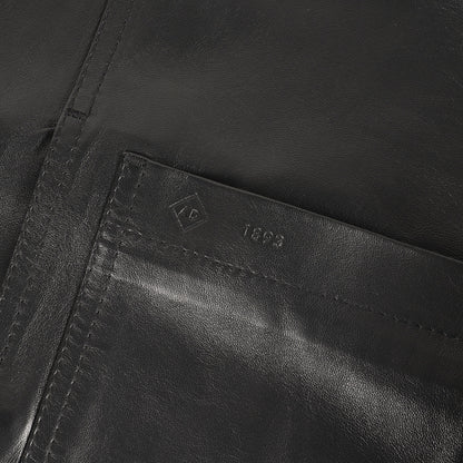 シープスキンレザー スナップボタン シャツジャケット