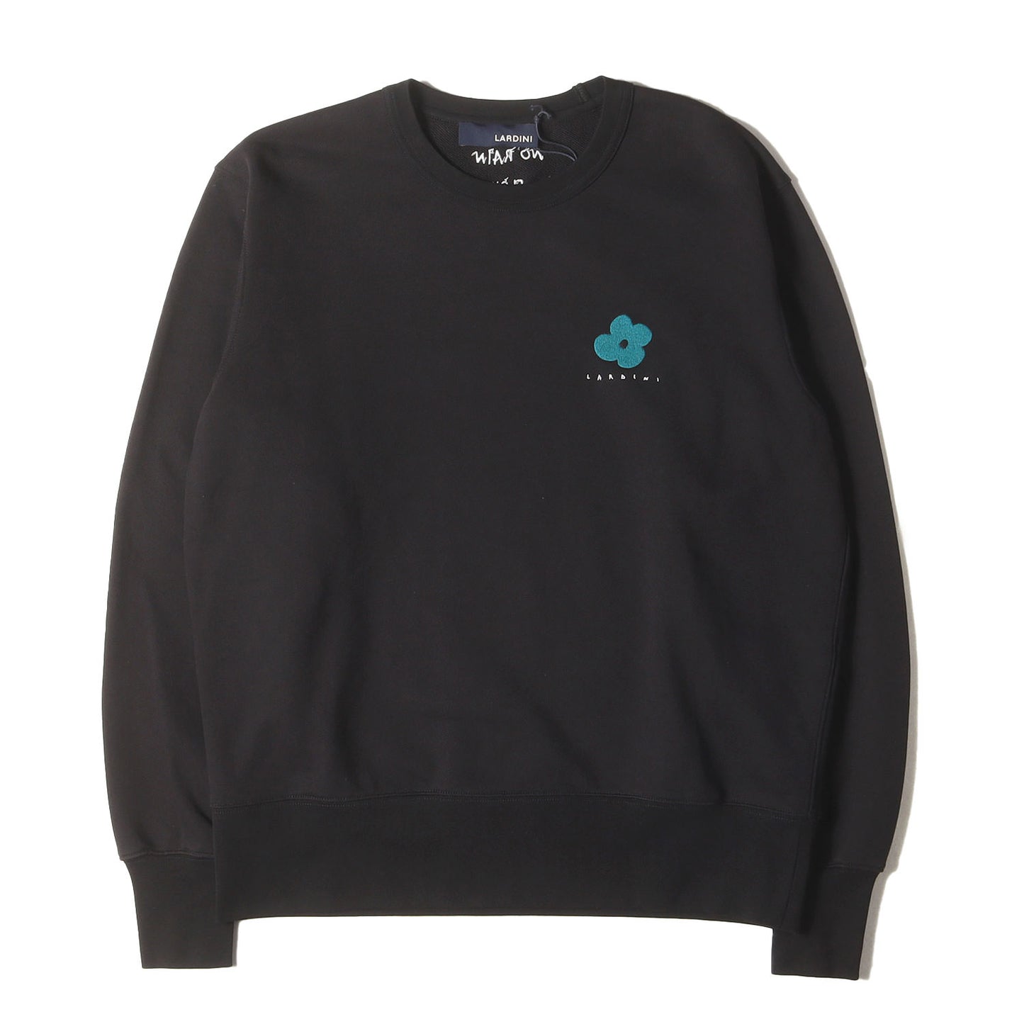 ブートニエール 刺繍 クルーネック スウェット (NO RAIN NO FLOWER)