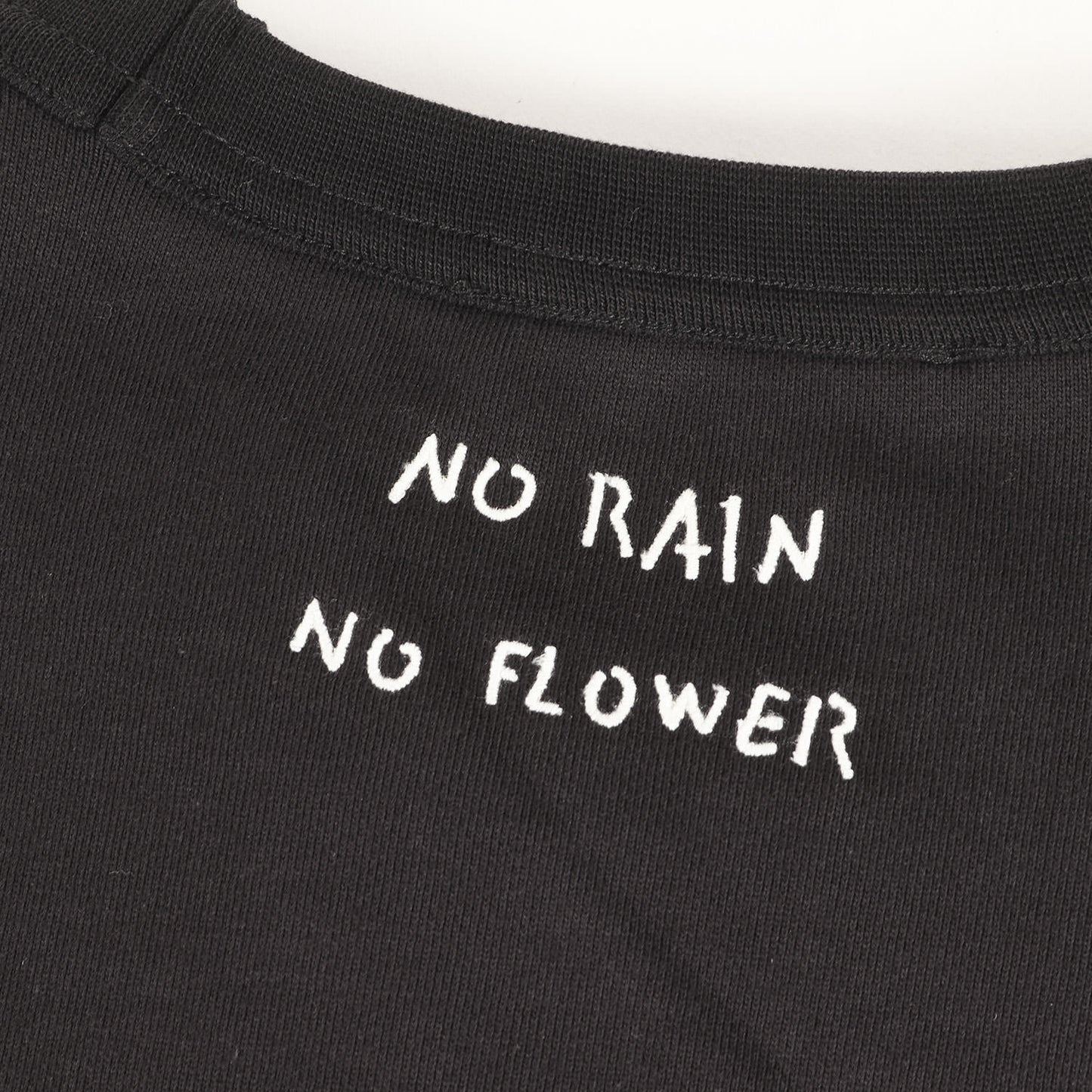 ブートニエール 刺繍 クルーネック スウェット (NO RAIN NO FLOWER)