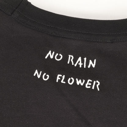 ブートニエール 刺繍 クルーネック スウェット (NO RAIN NO FLOWER)