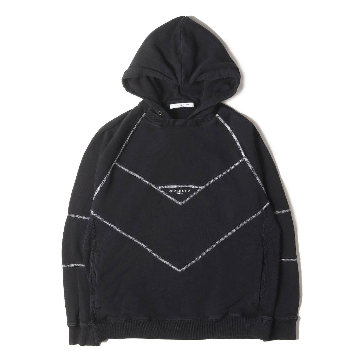 後付けフード付き ブランドロゴ刺繍 スウェット パーカー BMJ02J30AF