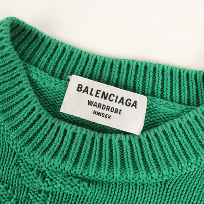 ジャガード ブランドロゴ オーバーサイズ コットン ニット