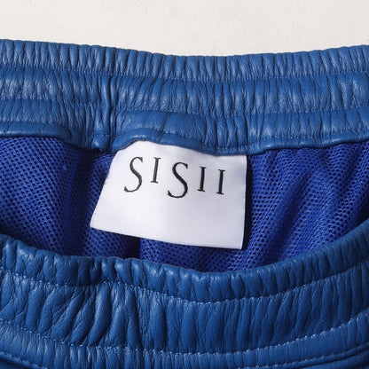 ワンタック カウレザー ワイド ショート パンツ