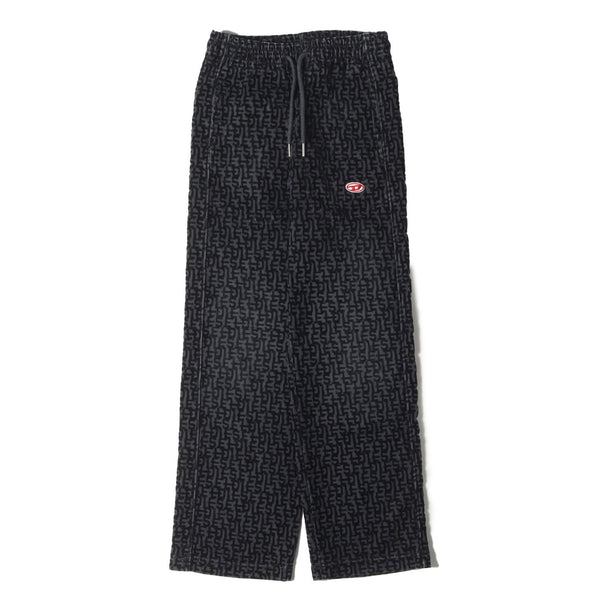 ベルベット ロゴモノグラム ストレッチ デニム ジョグ パンツ (D