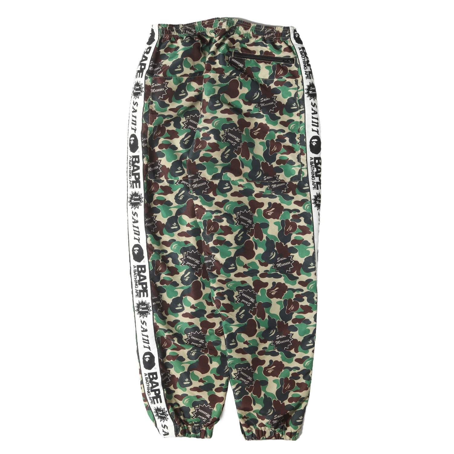 24SS ×A BATHING APE 30周年記念 猿迷彩 ナイロン トラック パンツ