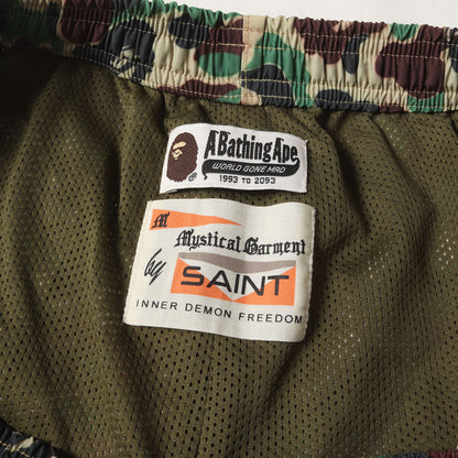 24SS ×A BATHING APE 30周年記念 猿迷彩 ナイロン トラック パンツ (AP_TRACK PNT/ST APE/CAMO)