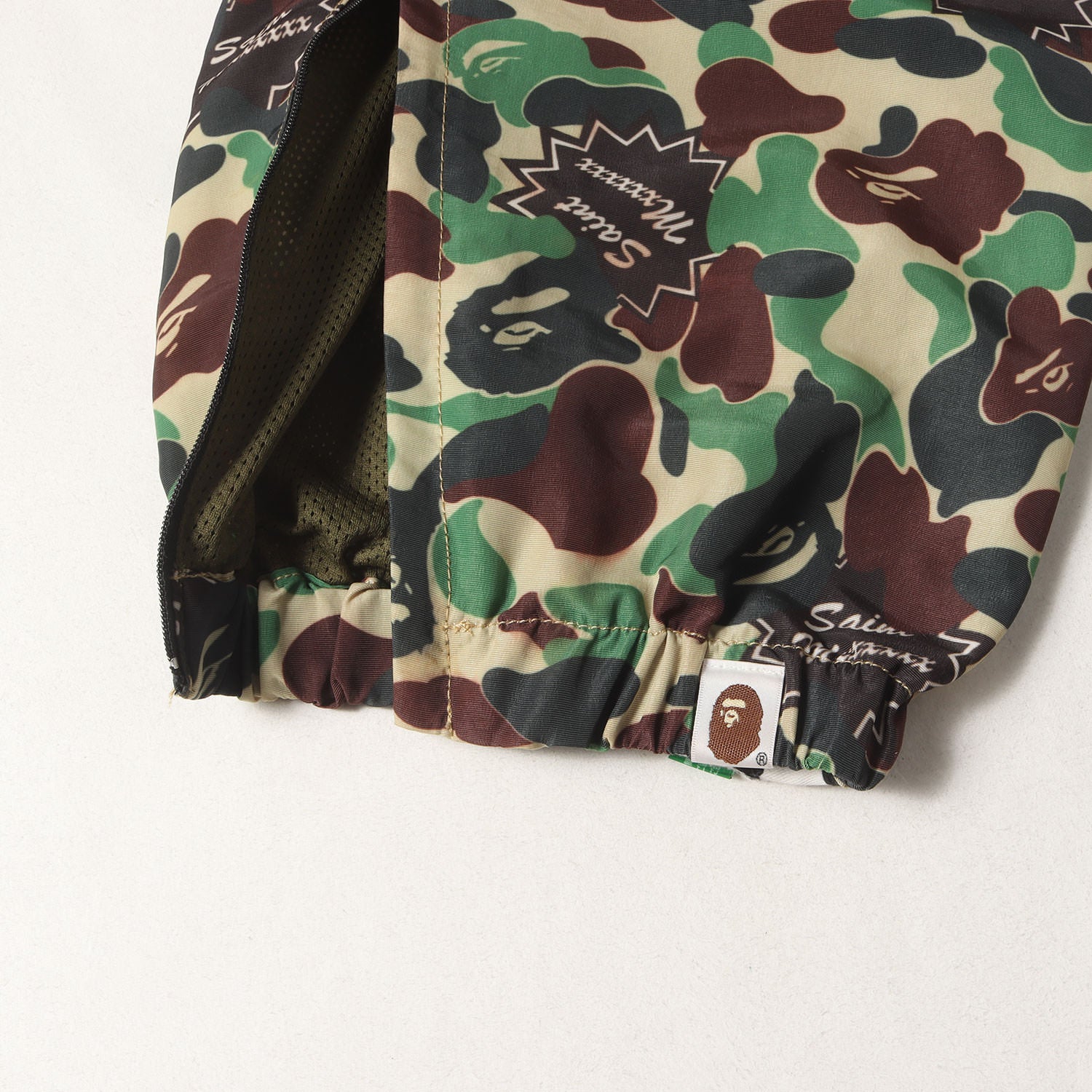 24SS ×A BATHING APE 30周年記念 猿迷彩 ナイロン トラック パンツ