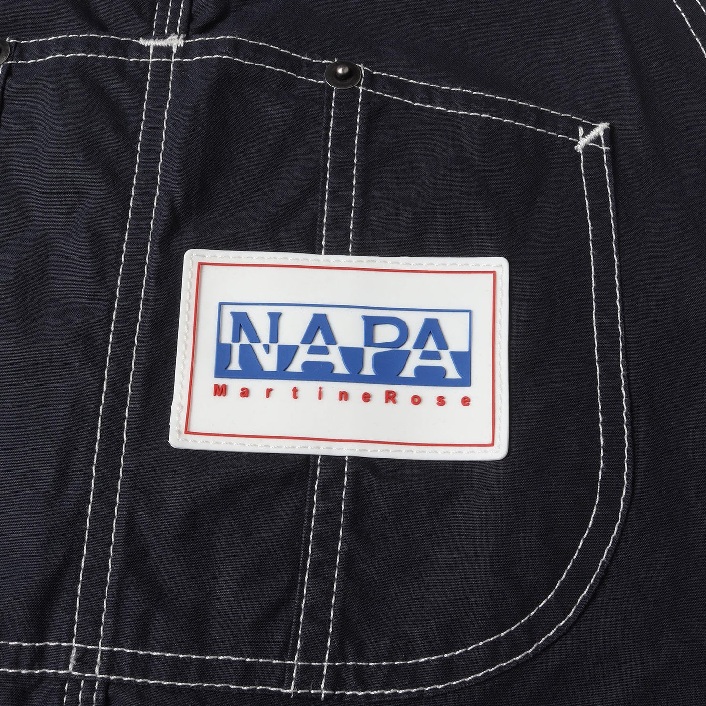 ×NAPAPIJRI ラバーパッチ付き コットン オーバーオール (OVERALLS)