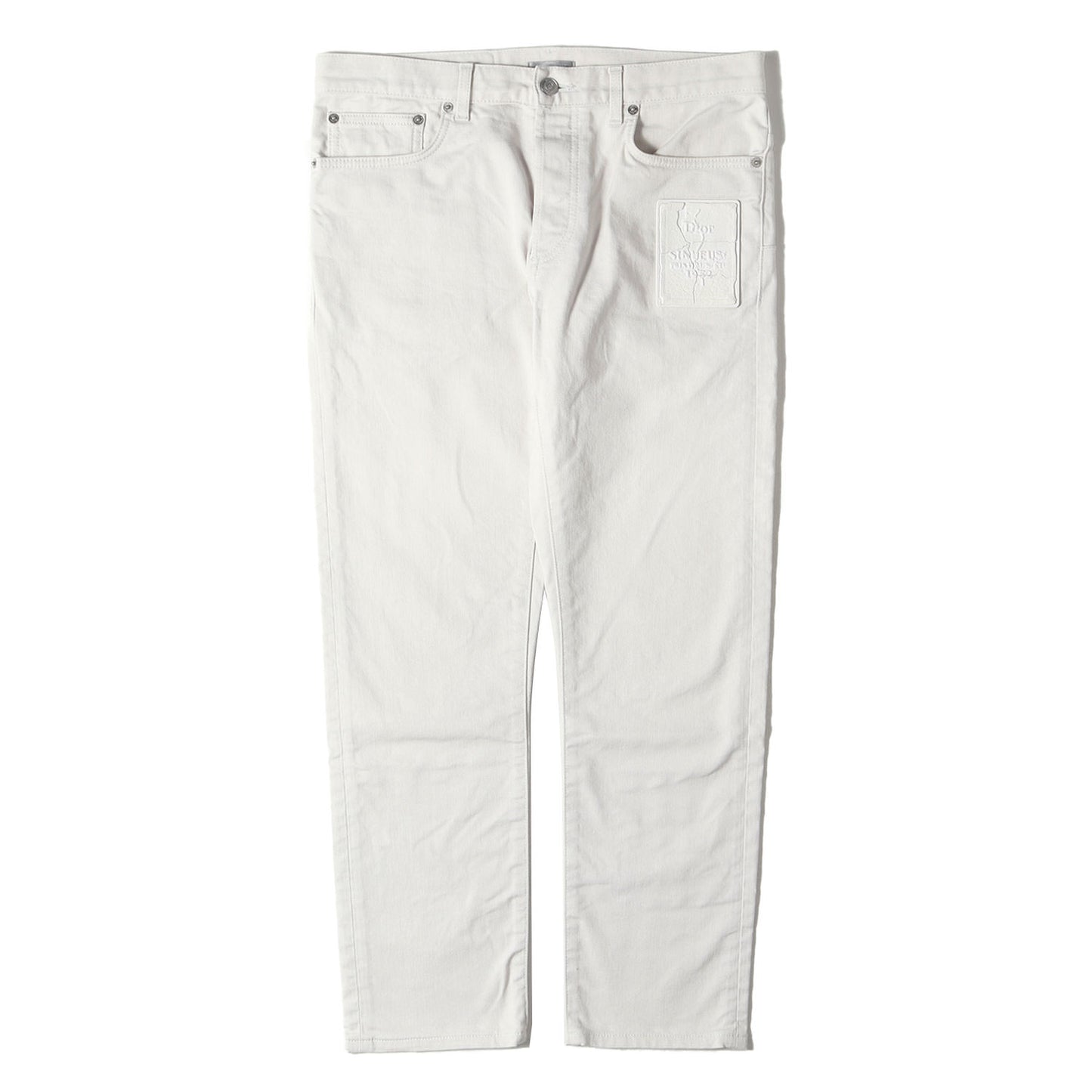 20SS ×DANIEL ARSHAM ラバーパッチ付き ストレッチ スリム カラー パンツ 013DS00E237X