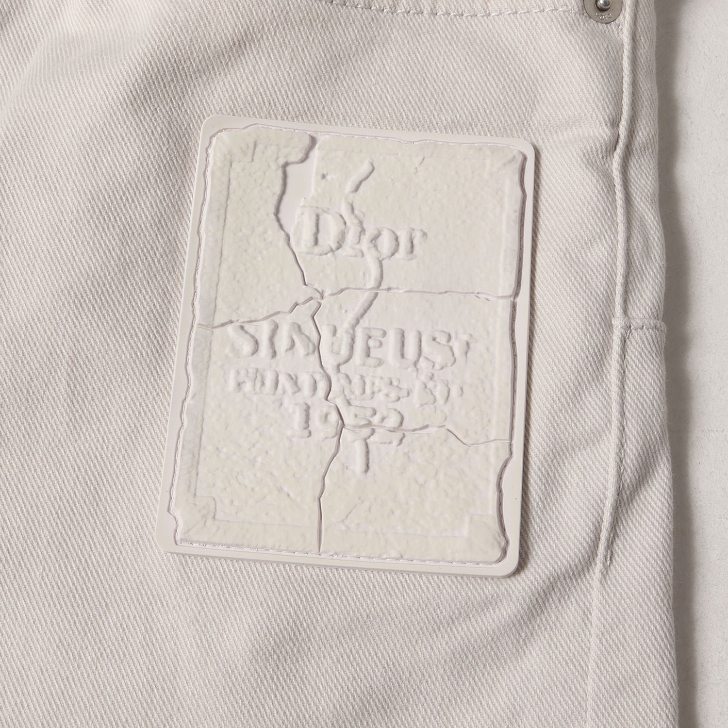 20SS ×DANIEL ARSHAM ラバーパッチ付き ストレッチ スリム カラー