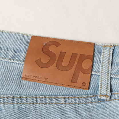 ストーンウォッシュ加工 スリム デニムパンツ (Stone Washed Slim Jean)