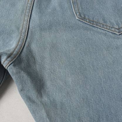 ストーンウォッシュ加工 スリム デニムパンツ (Stone Washed Slim Jean)
