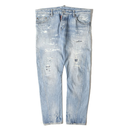 クラッシュリペア加工 テーパード デニムパンツ (LIGHT PIRANHA WASH SEXY TWIST) S71LB0627 S30309