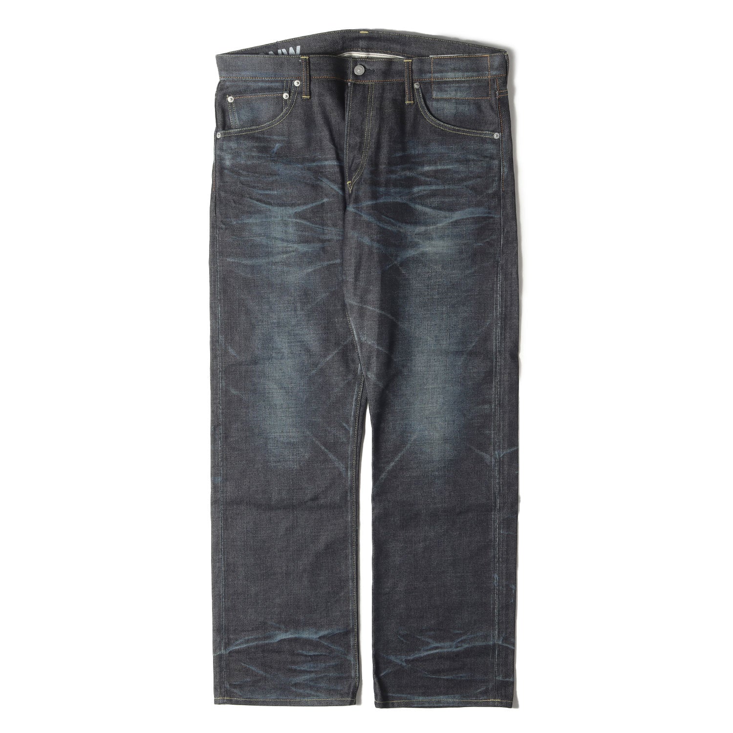 USED加工 リジッド スリム デニムパンツ (SOCIAL SCULPTURE DENIM 01