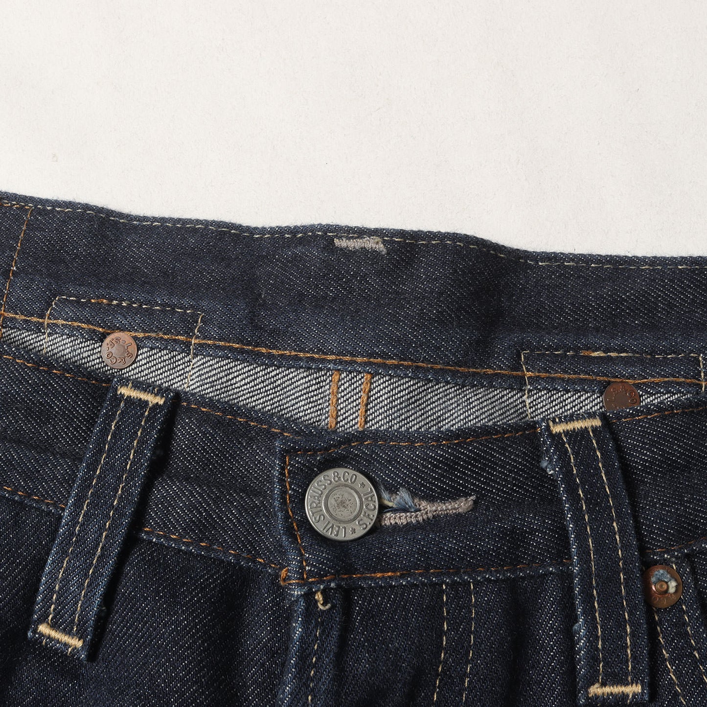 USED加工 リジッド スリム デニムパンツ (SOCIAL SCULPTURE DENIM 01 SLIM NON-WASHED 01.2NW)