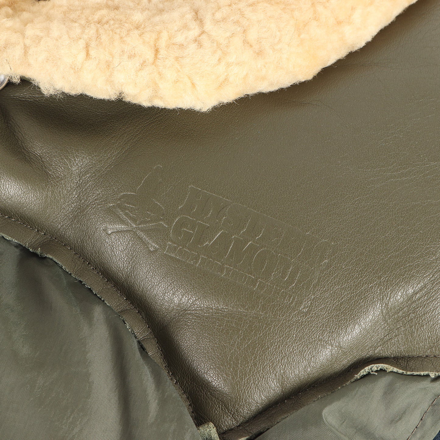 襟ムートン カウレザー ヨーク ナイロン ダウンベスト 0294AV03