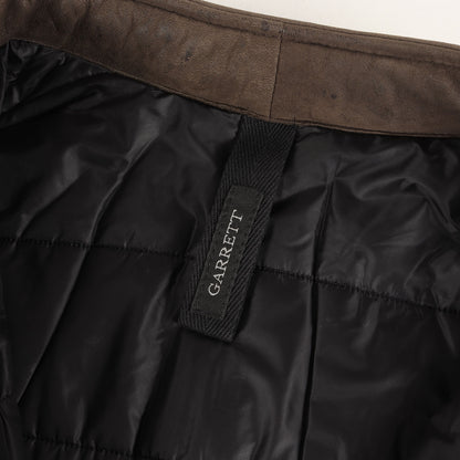 中綿入り シープスキンレザー シングル ライダース ジャケット