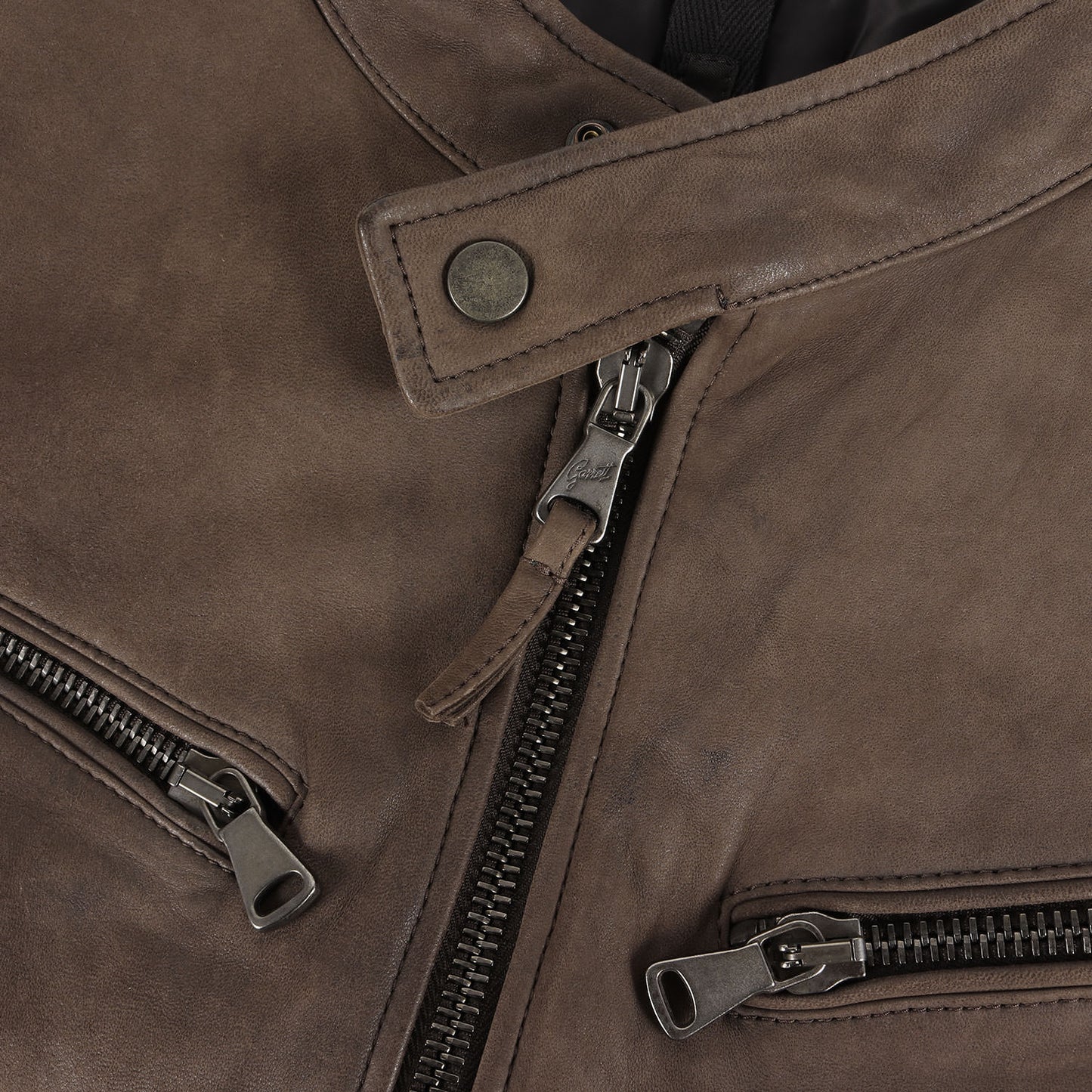 中綿入り シープスキンレザー シングル ライダース ジャケット