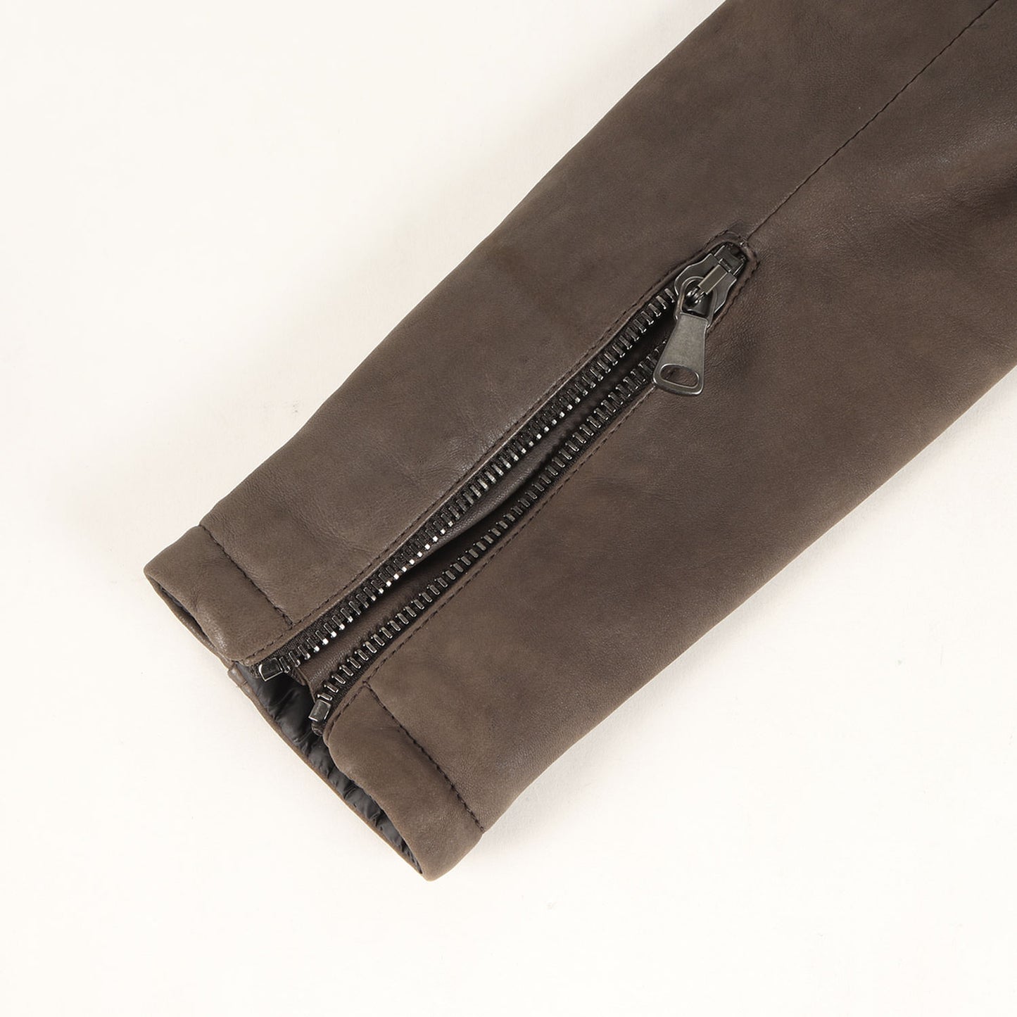 中綿入り シープスキンレザー シングル ライダース ジャケット