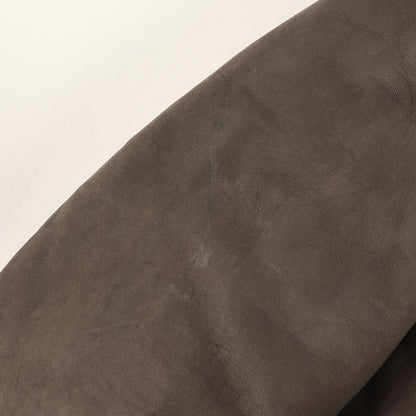 中綿入り シープスキンレザー シングル ライダース ジャケット