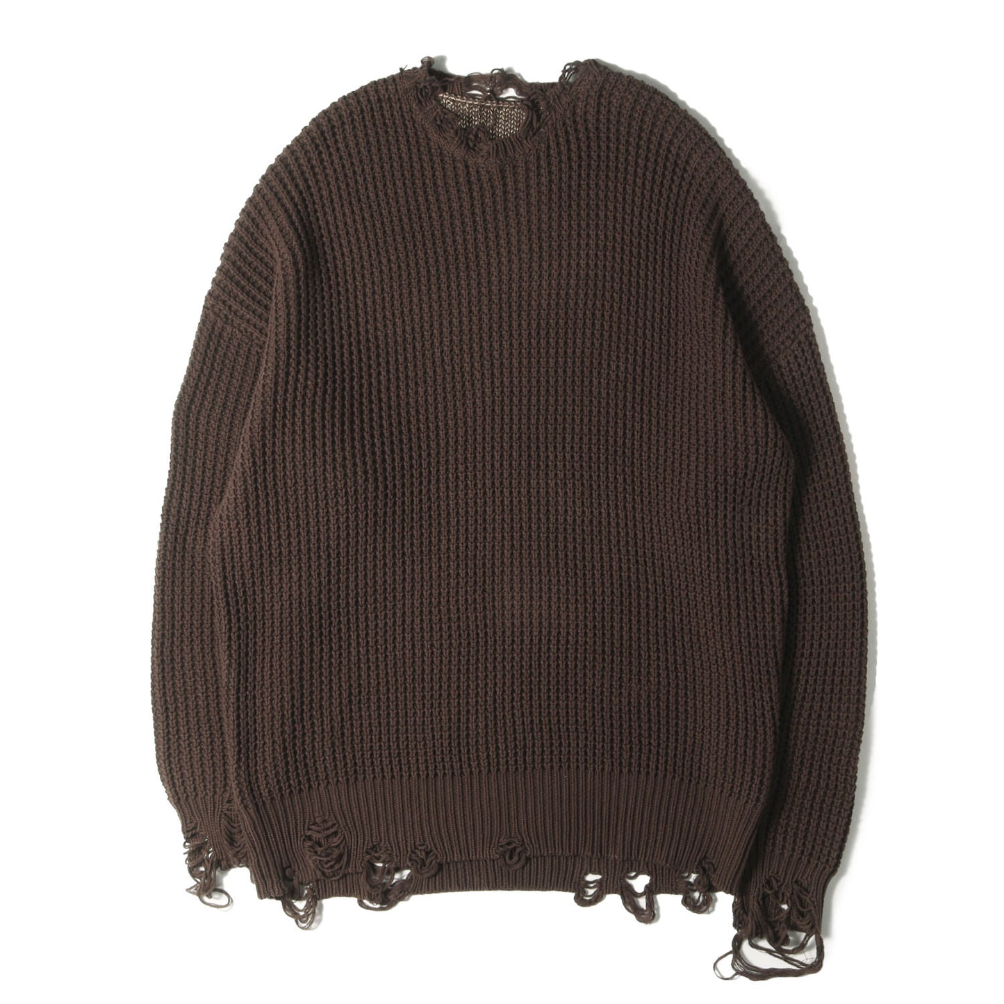 クラッシュ加工 バックロゴ オーバーサイズ コットン ニット (CTLS CRASHKNIT)