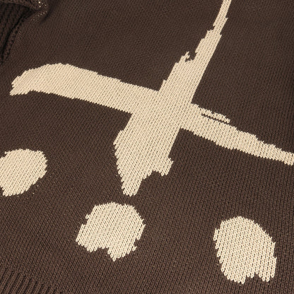 クラッシュ加工 バックロゴ オーバーサイズ コットン ニット (CTLS CRASHKNIT)