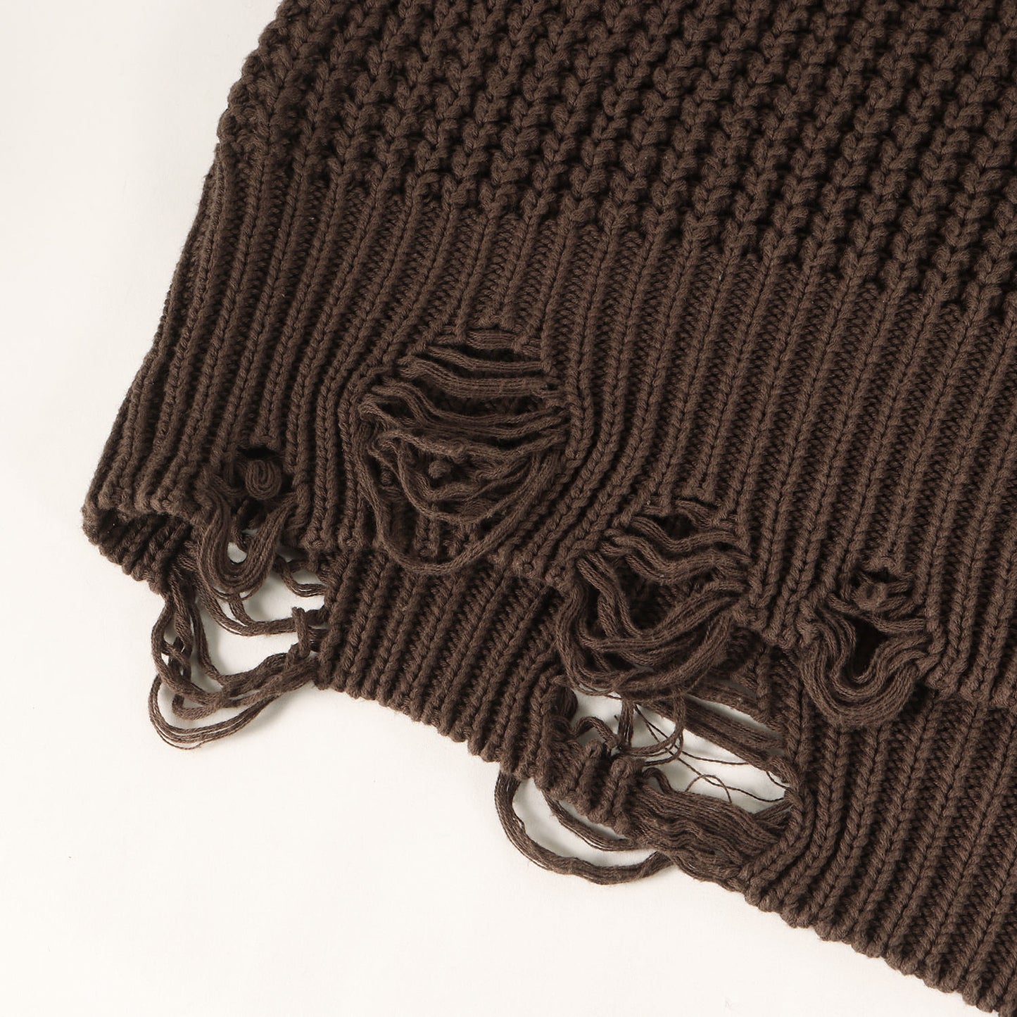 クラッシュ加工 バックロゴ オーバーサイズ コットン ニット (CTLS CRASHKNIT)