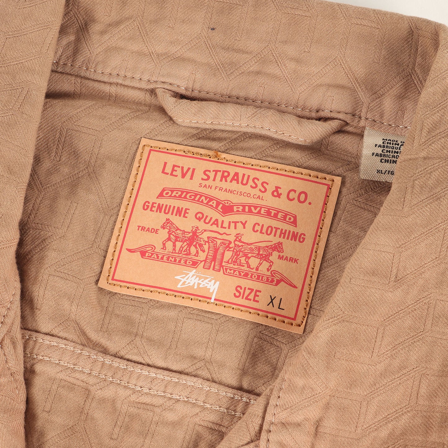 23AW ×Levis オーバーダイ加工 Sロゴ ジャガード トラッカー ジャケット (DYED JACQUARD TRUCKER JACKET)