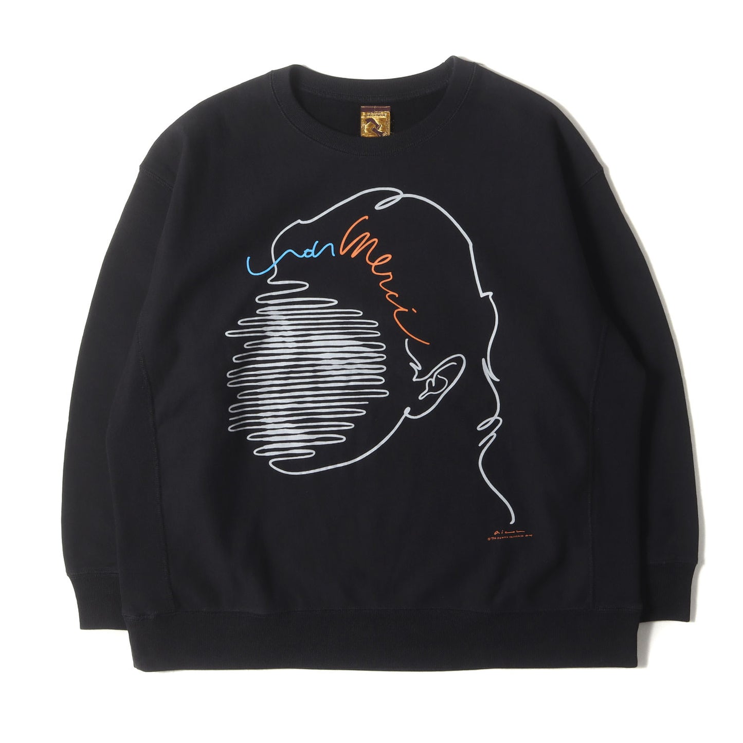 25SS IMA:ZINE別注 ×AICON ラインフェイス グラフィック クルーネック スウェット
