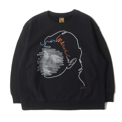 25SS IMA:ZINE別注 ×AICON ラインフェイス グラフィック クルーネック スウェット
