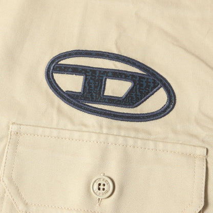 オーバルDロゴ 刺繍 コットン ボタン ワークシャツ (S-SAFFEL-MON) A08212