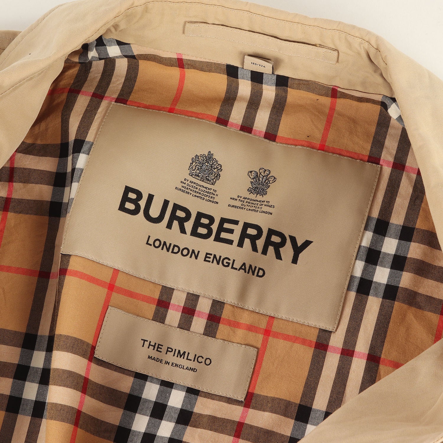 裏地ノバチェック コットンツイル ステンカラーコート 英国製