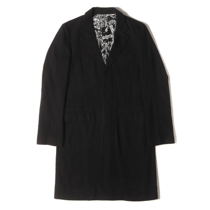 07SS About A Boy期 音符柄 コットン/シルク チェスター コート