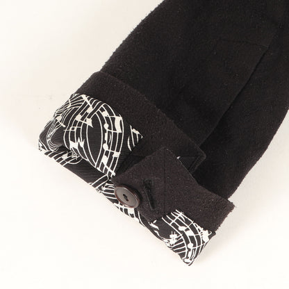 07SS About A Boy期 音符柄 コットン/シルク チェスター コート