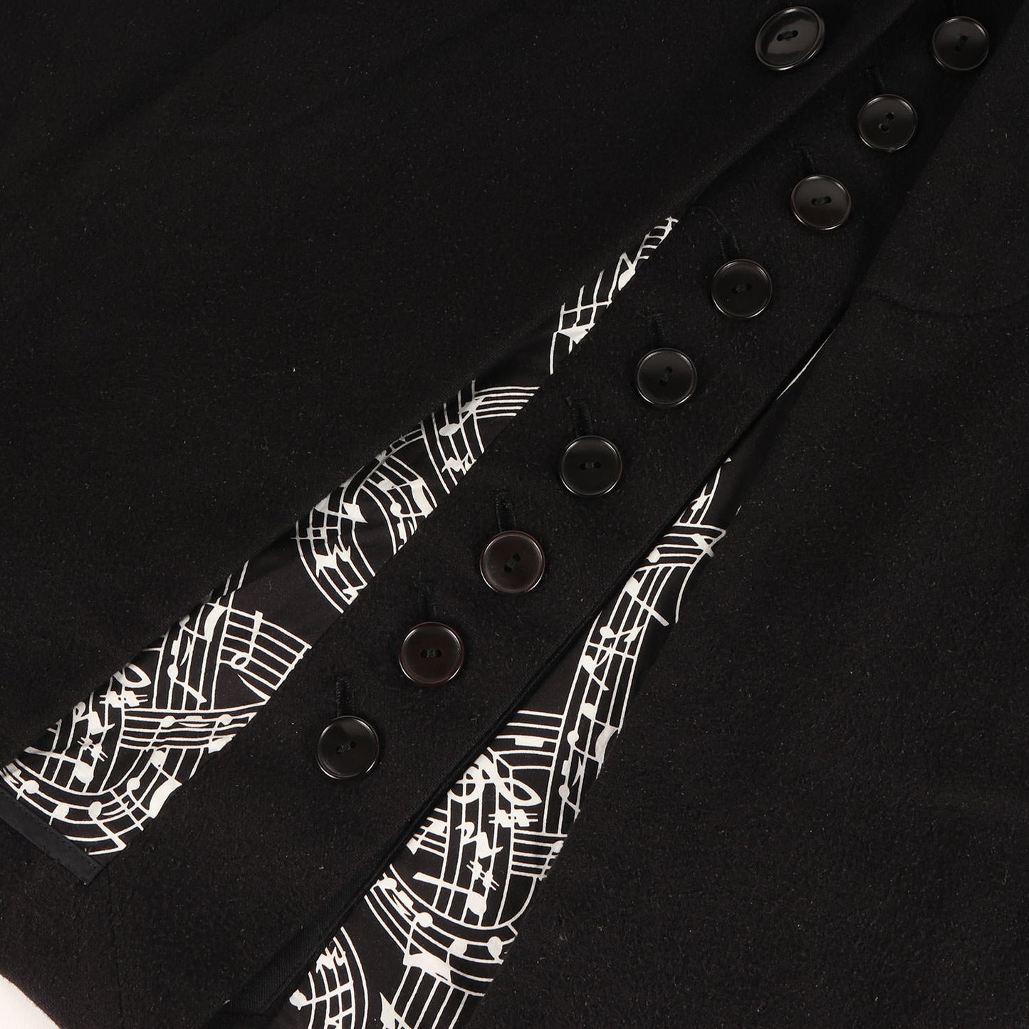 07SS About A Boy期 音符柄 コットン/シルク チェスター コート