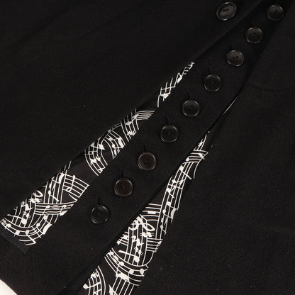 07SS About A Boy期 音符柄 コットン/シルク チェスター コート