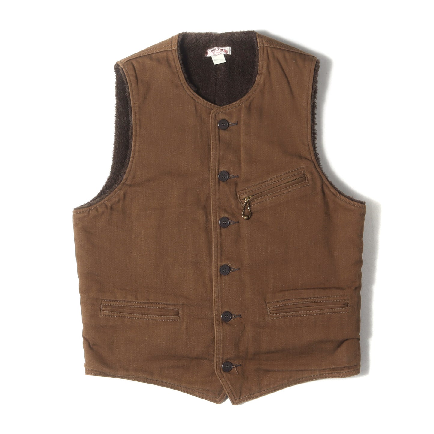 アルパカ パイル モールスキン ワーク ベスト (DOUBLE DIAMOND MOLESKIN WORK VEST)