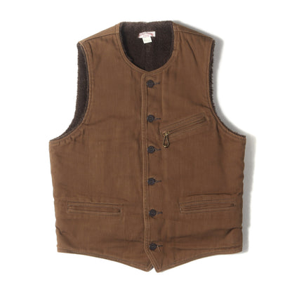 アルパカ パイル モールスキン ワーク ベスト (DOUBLE DIAMOND MOLESKIN WORK VEST)