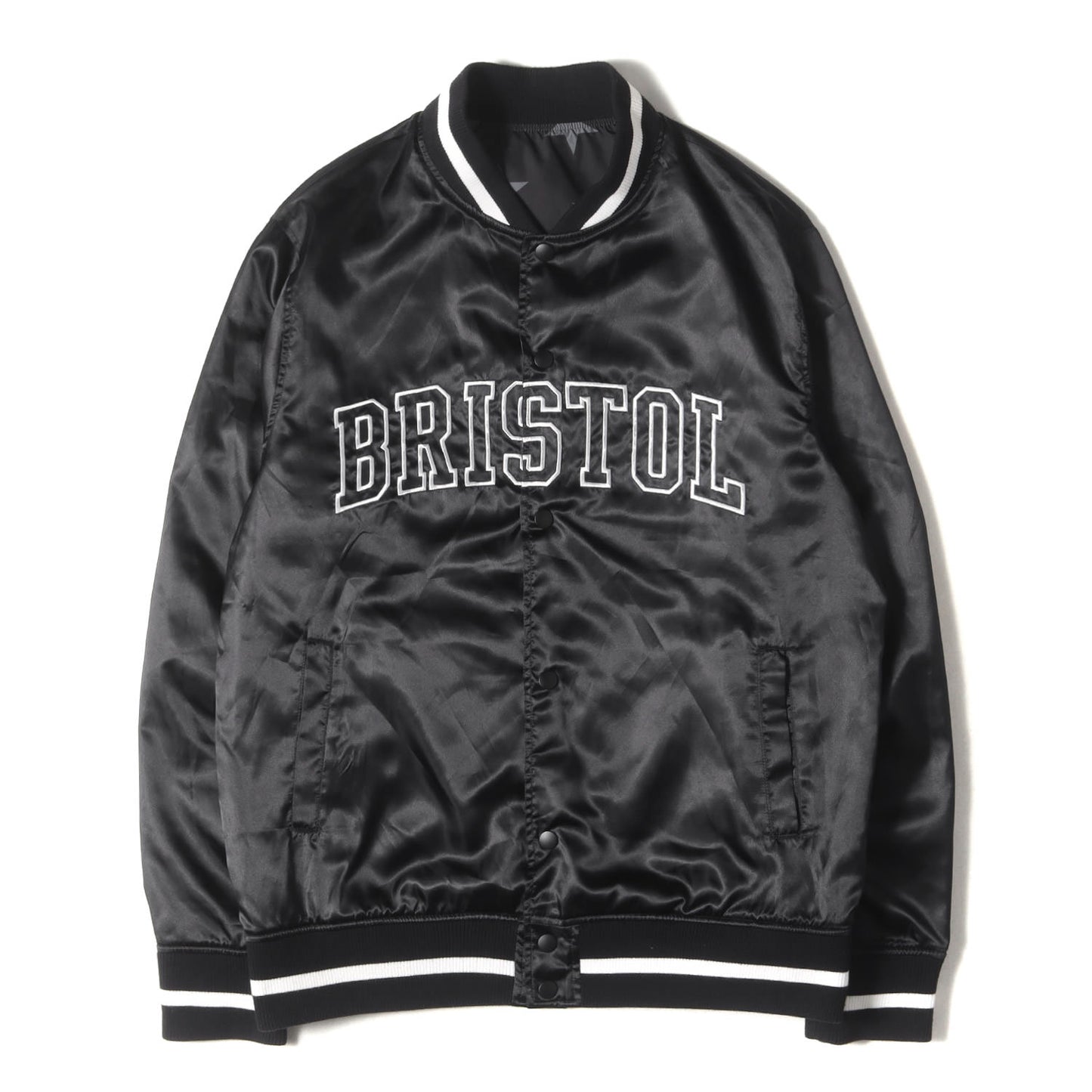 リバーシブル ロゴパッチ サテン スタジャン (REVERSIBLE STADIUM JACKET)