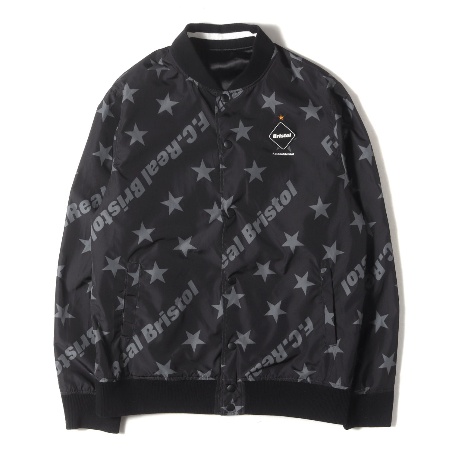 リバーシブル ロゴパッチ サテン スタジャン (REVERSIBLE STADIUM