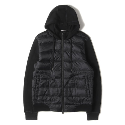 ウールニット/ナイロン コンビ フーデッド ライトダウンジャケット JP003UR-50025-9300