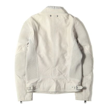 シープスキン レザー バイカー ダブル ライダース ジャケット RN93243 CA25594