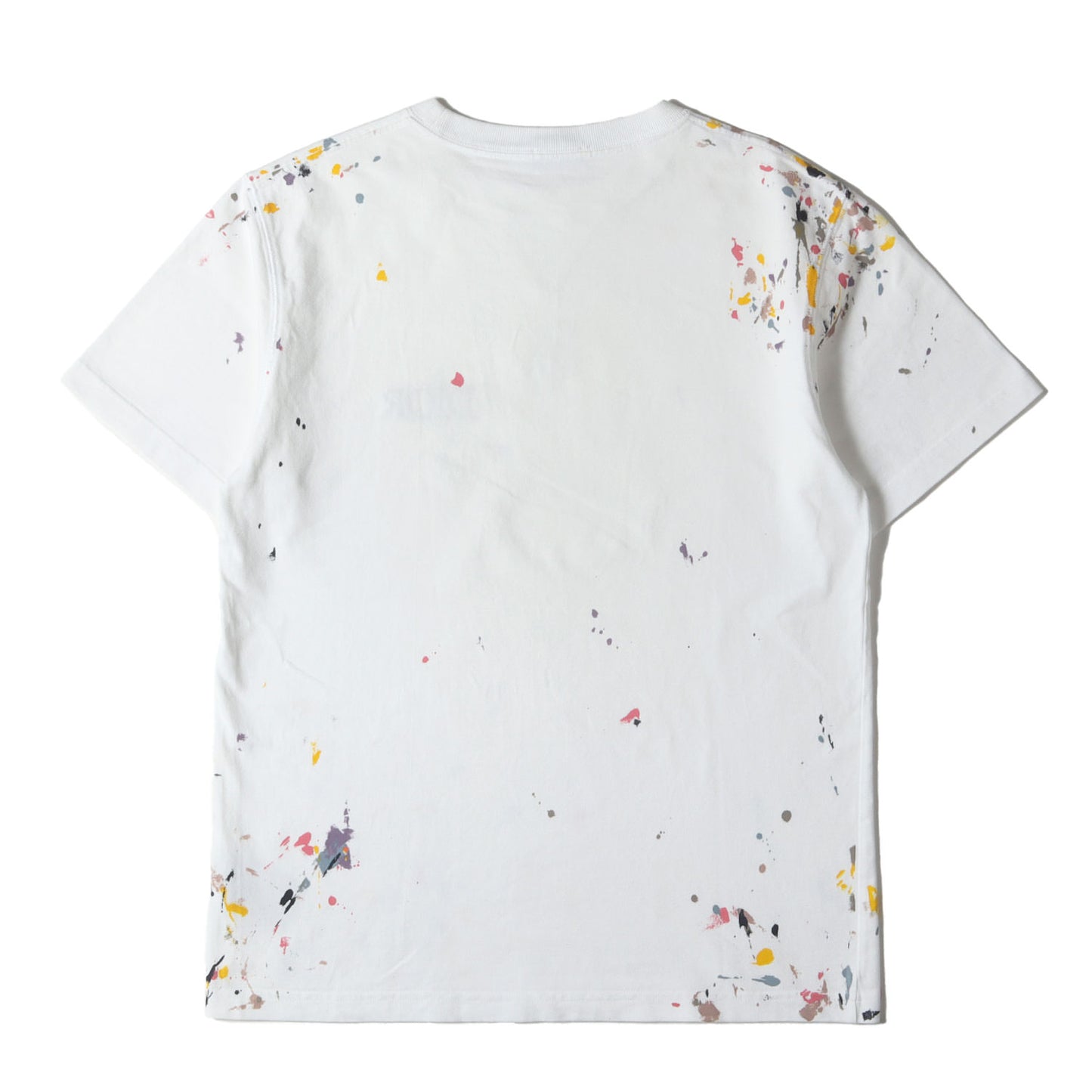 21SS ドリップペイント 前Vガゼット オーバーサイズ Tシャツ 183J686A0554