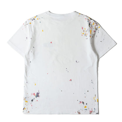 21SS ドリップペイント 前Vガゼット オーバーサイズ Tシャツ 183J686A0554